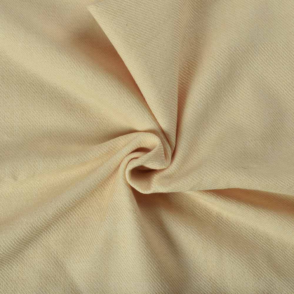 CREAM TWILL PURE WOOL 210 GSM HANDWOVEN FABRIC
