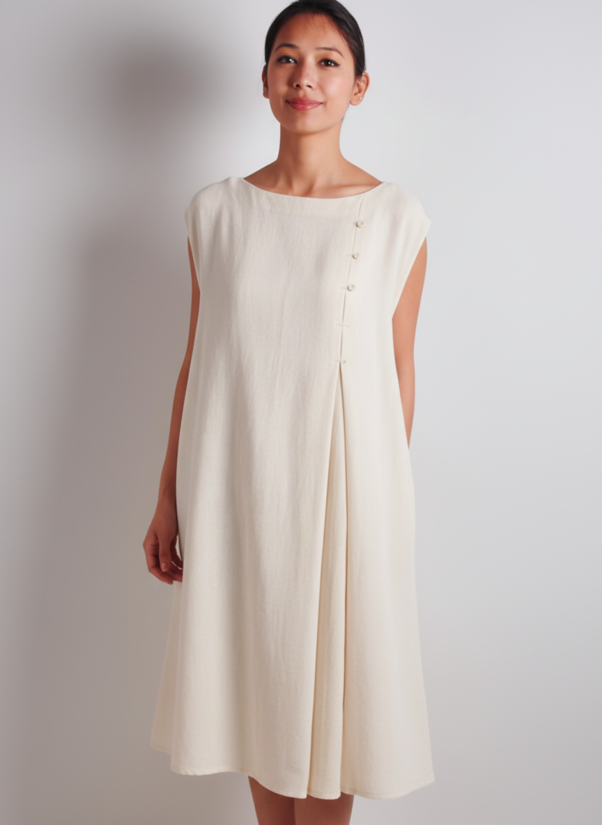 Pleated Basic Short Dress