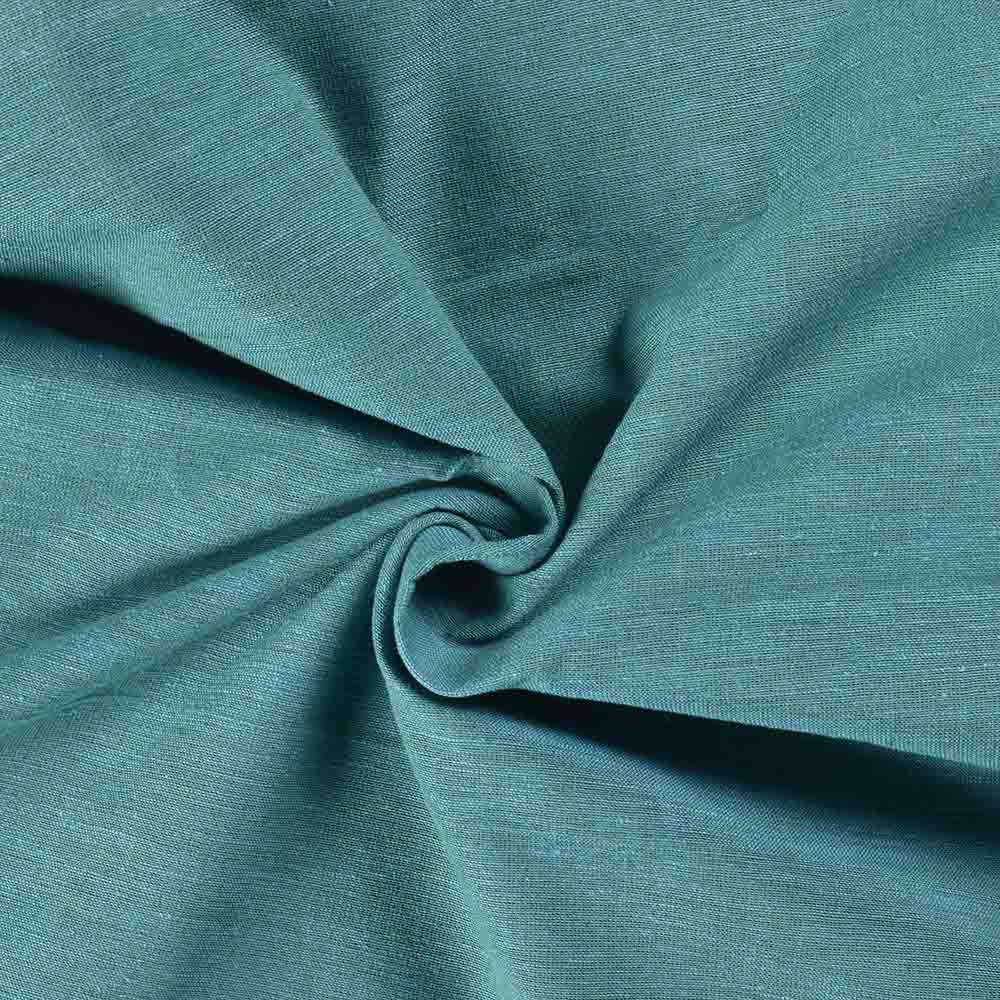 Plain Teal Khadi Cotton 105 GSM Handwoven Fabric