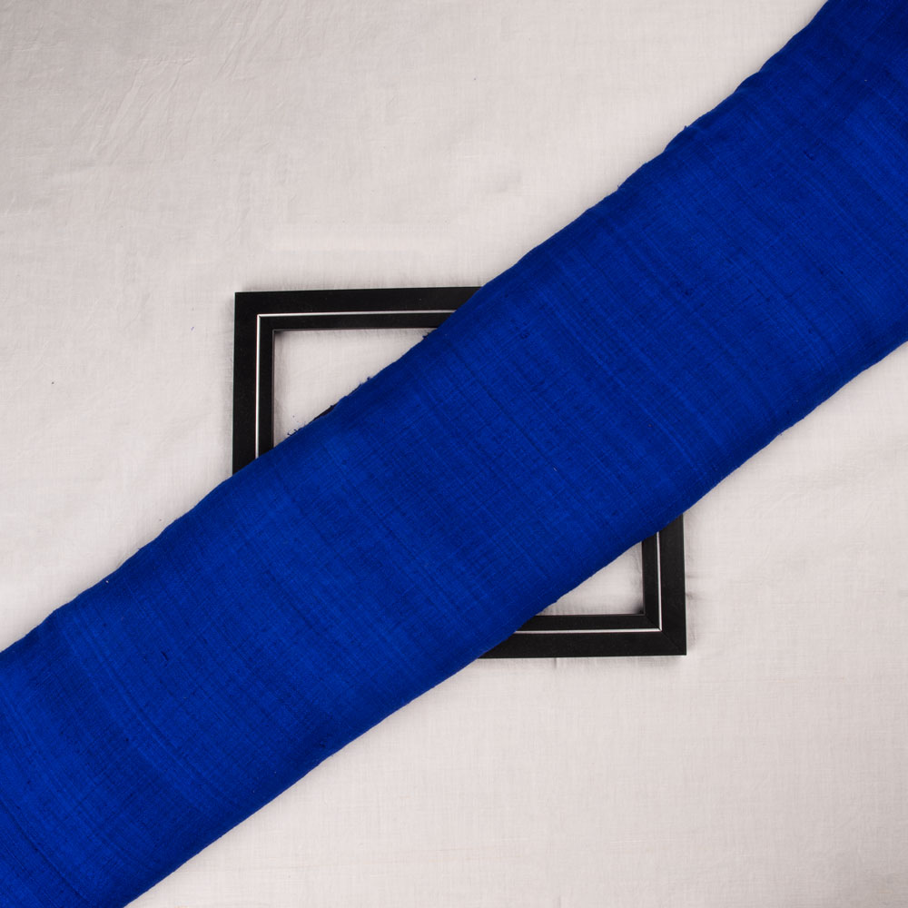 Plain Blue Pure Matka 110 GSM Handwoven Fabric 20