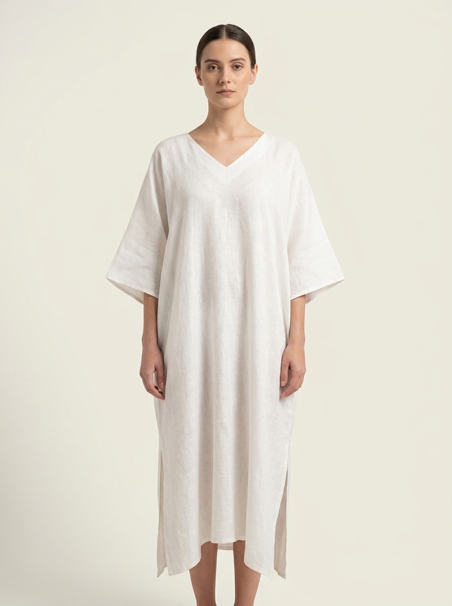One Panel Tied Lose Shift Dress