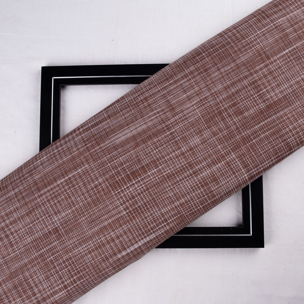 Brown Yarn Tie-Dye 82 GSM Pure Cotton Fabric