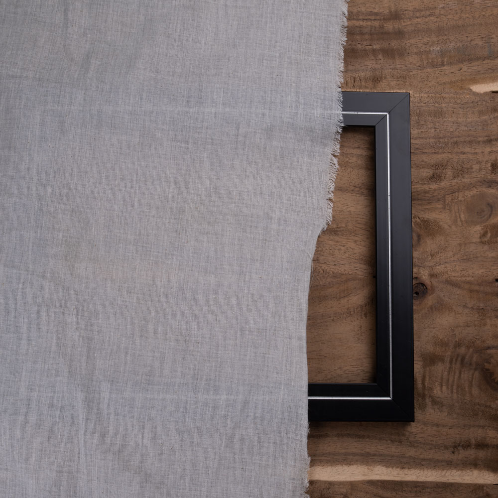 MELANGE GREY PURE COTTON 90 GSM HANDWOVEN FABRIC