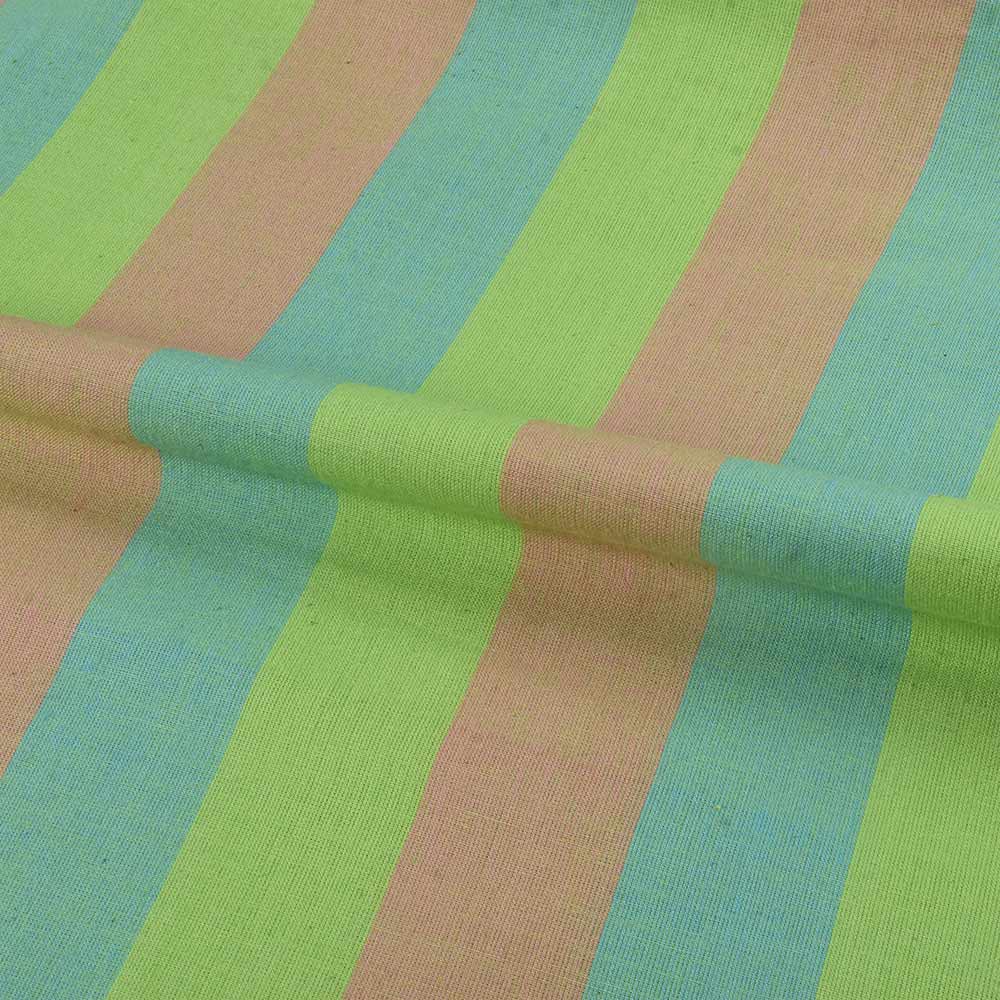 STRIPE MULTICOLOR PURE COTTON 98 GSM HANDWOVEN FABRIC 257