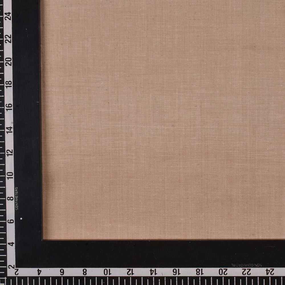CHAMBRAY BEIGE KHADI COTTON 92 GSM HANDWOVEN FABRIC