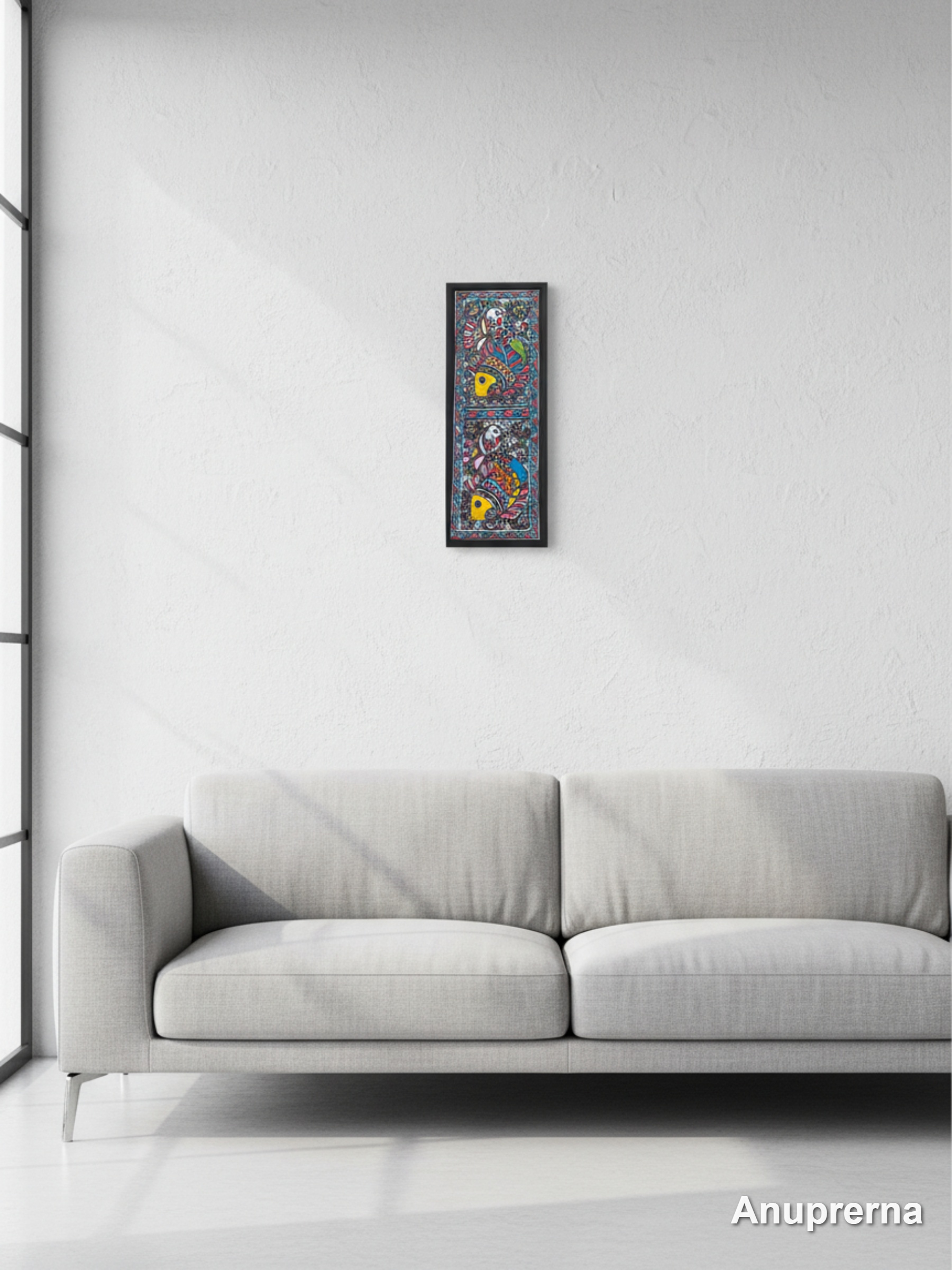 Twin Fish Madhubani Wall Art Decor