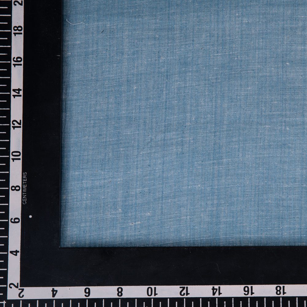 STRIPE BLUE PURE COTTON 74 GSM HANDWOVEN FABRIC P7