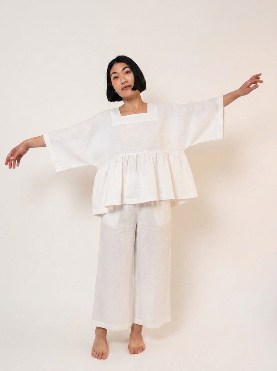 Peplum Top & Lose Pants Co-ord Set
