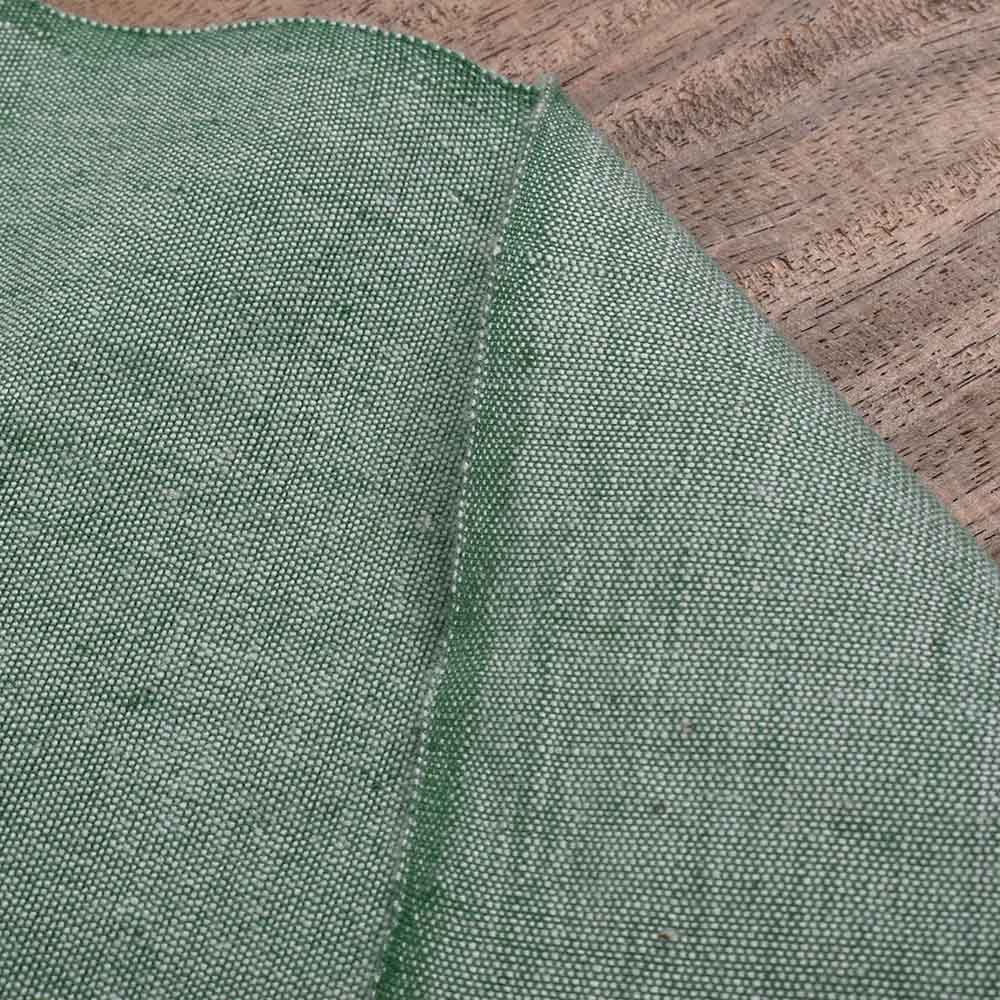 Solid Light Green Cross Color Khadi Cotton 130 GSM Handwoven Fabric