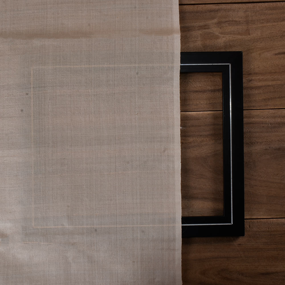 PLAIN NATURAL PURE TUSSAR SILK 56 GSM HANDWOVEN FABRIC