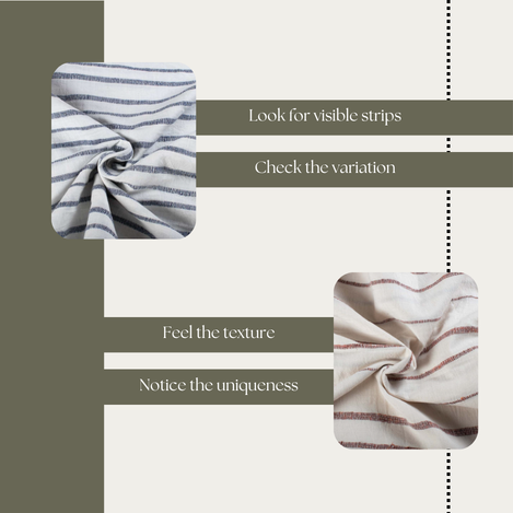 Authentic Khesh fabric showing irregular colour variation and tactile woven strips