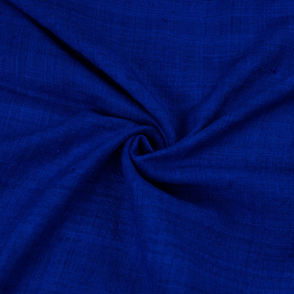 Plain Blue Pure Matka 110 GSM Handwoven Fabric 20