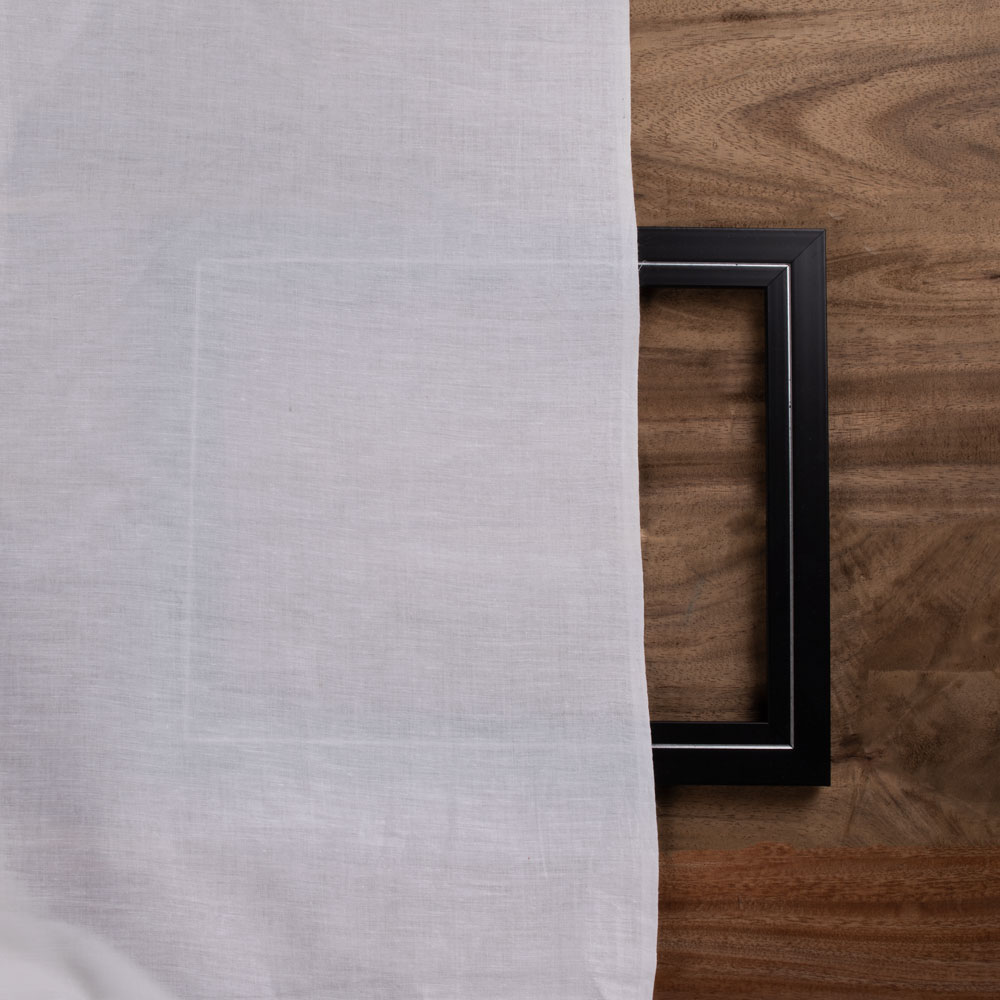 WHITE Mulmul KHADI COTTON 72 GSM FABRIC - BLEACHED WHITE & DYEABLE