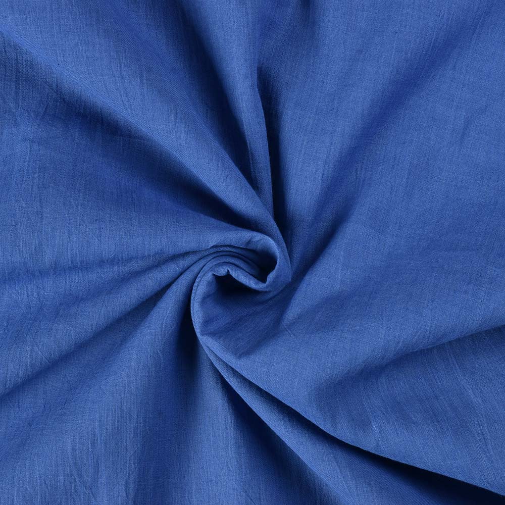 Chambray Blue Pure Cotton 65 GSM Handwoven Fabric