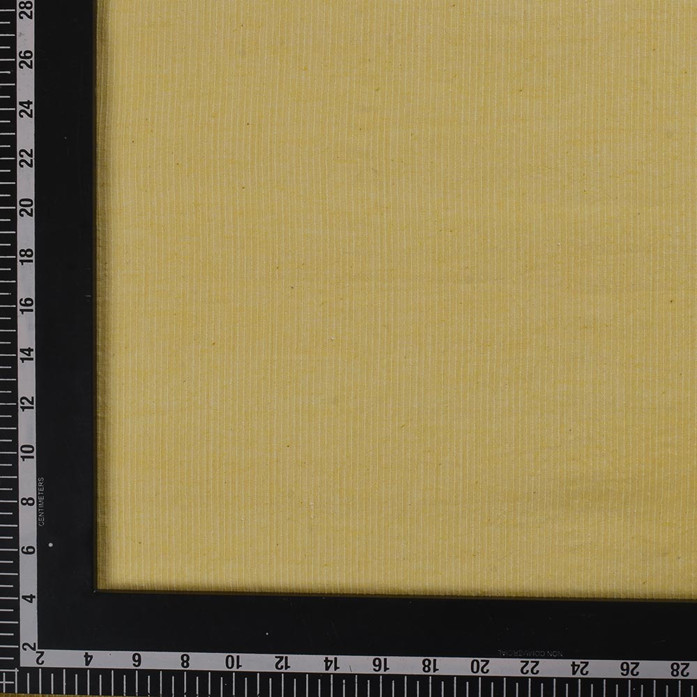 STRIPE LIGHT YELLOW PURE COTTON 90 GSM HANDWOVEN FABRIC