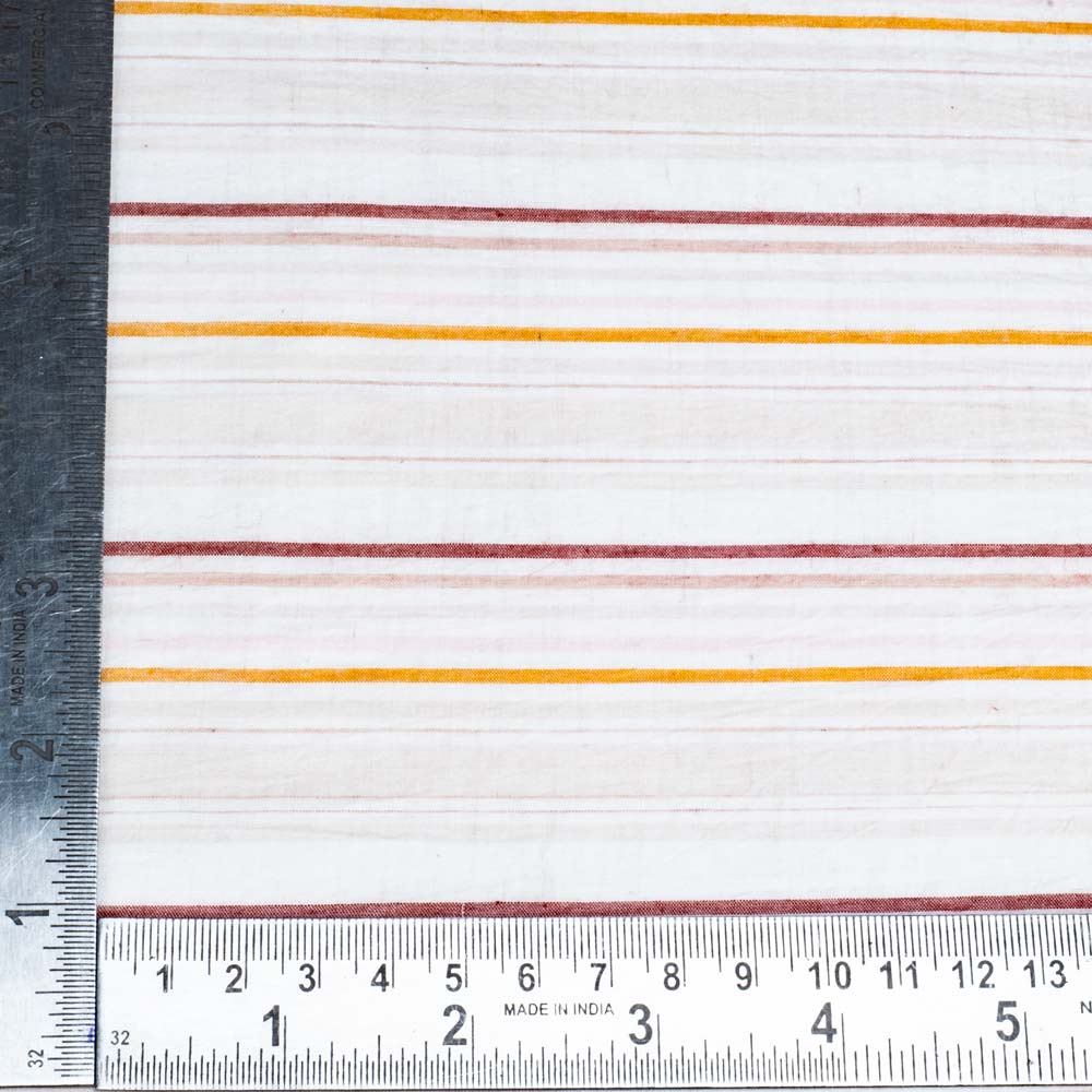 STRIPE CREAM PURE COTTON 65 GSM HANDWOVEN FABRIC