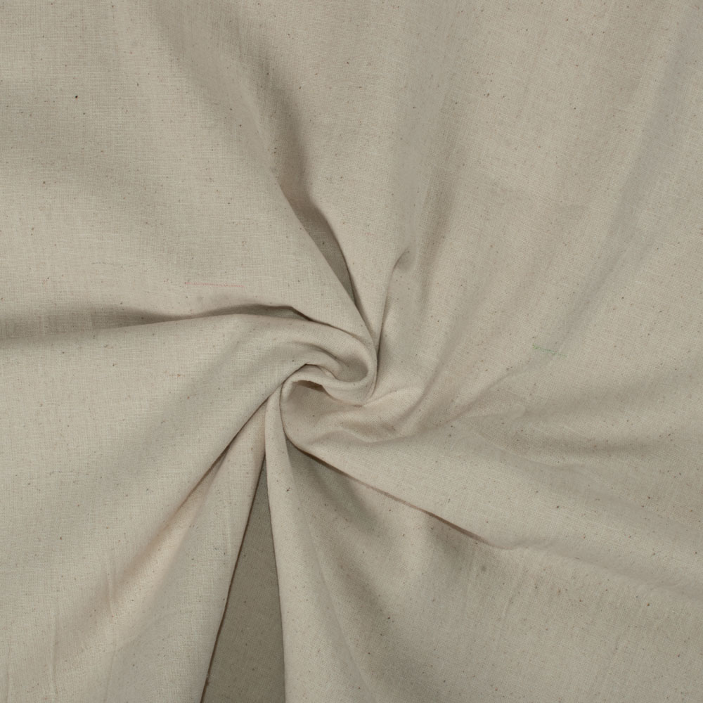 Plain Cream Natural Organic Khadi Cotton 145 GSM Mercerized Fabric 