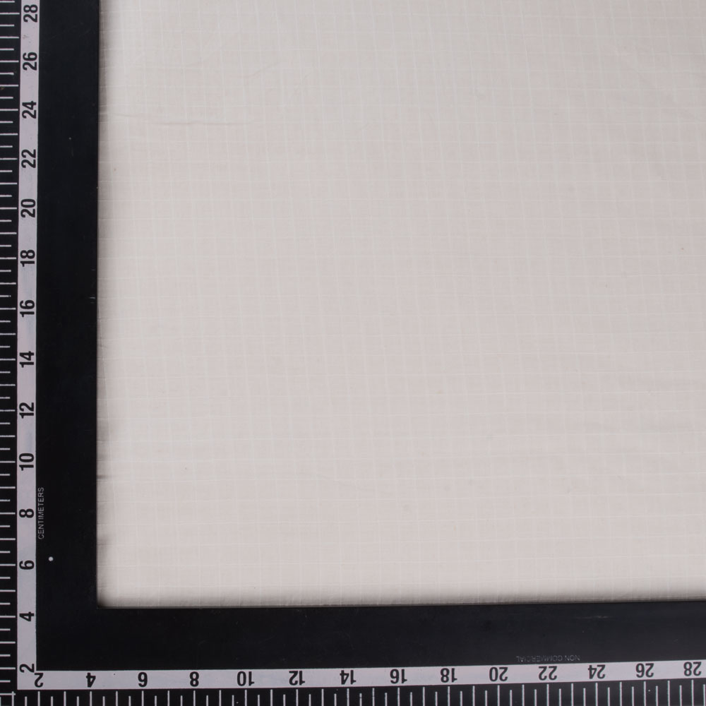 WHITE CHECK COTTON 60 GSM HANDWOVEN FABRIC | BLEACHED WHITE & DYEABLE