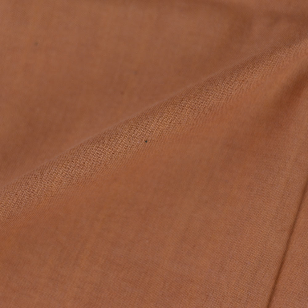 Plain Dark Brown Natural Madder, Marigold, Palash & Mallotus Dyed 115 GSM Cotton Fabric