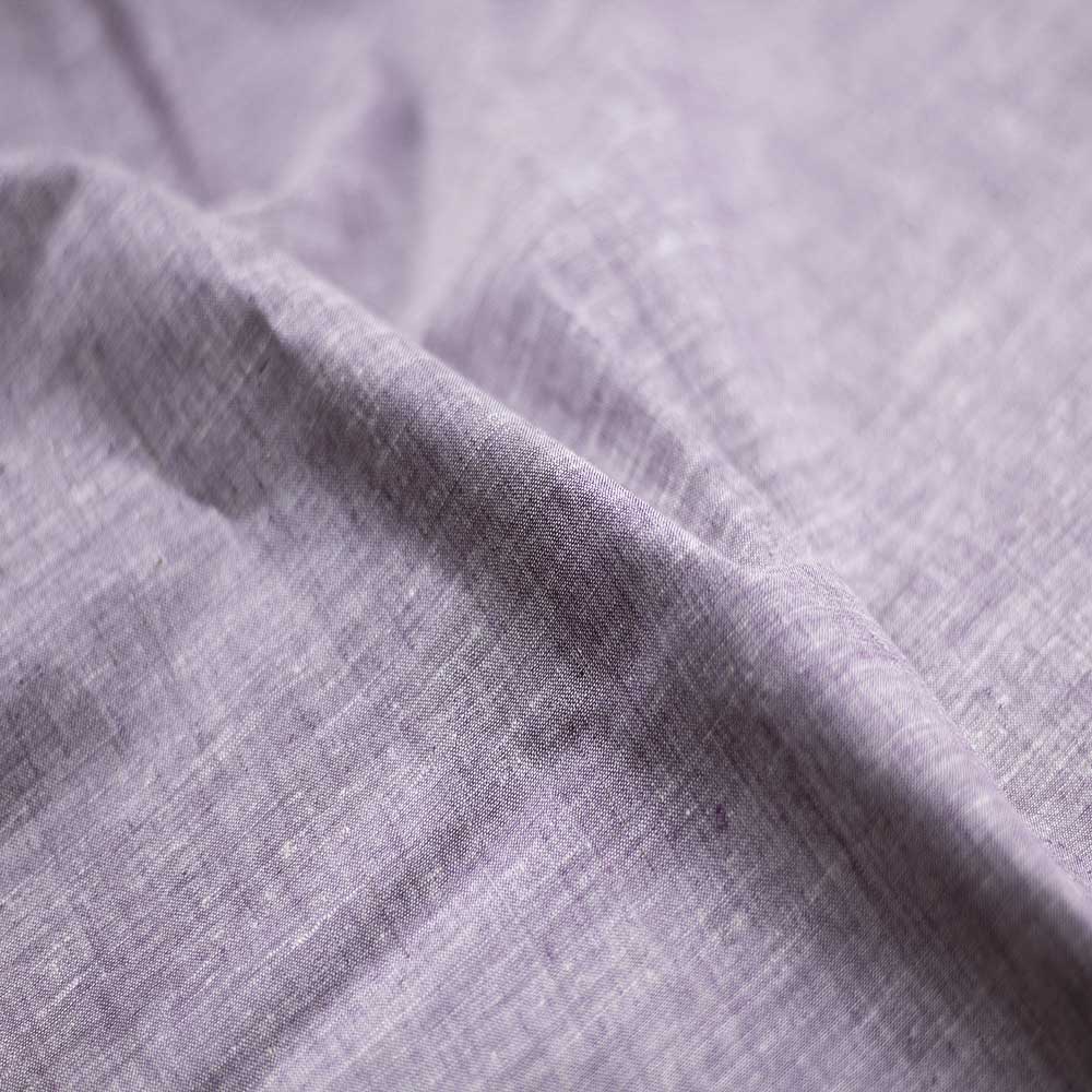 CHAMBRAY PURPLE KHADI COTTON 75 GSM HANDWOVEN FABRIC