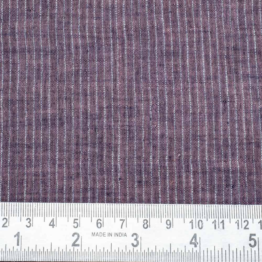 STRIPE PURPLE PURE COTTON 65 GSM HANDWOVEN FABRIC
