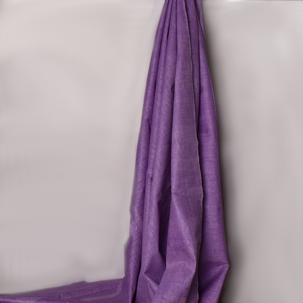 Plain Purple Matka Silk & Khadi Blend 95 GSM Handwoven Fabric
