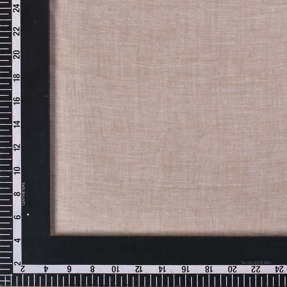 PLAIN TAUPE KHADI COTTON 67 GSM HANDWOVEN FABRIC
