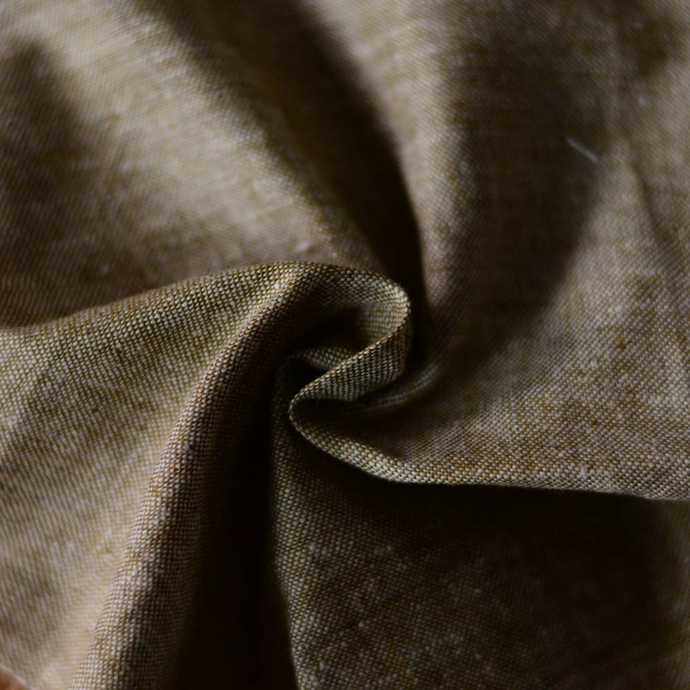 Chambray Brown Khadi Cotton 105 GSM Handwoven Fabric