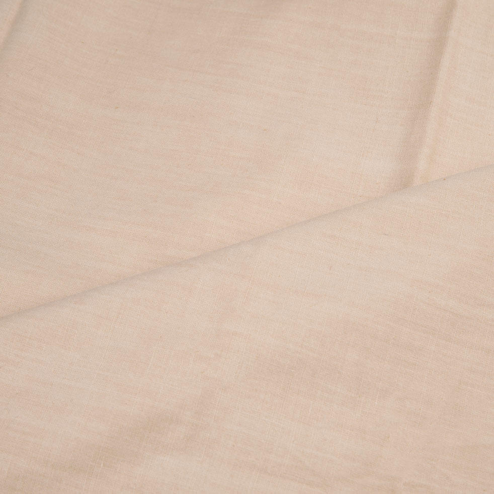 PLAIN LIGHT KHAKI NATURAL GALLNUT DYED 115 GSM HANDWOVEN COTTON FABRIC