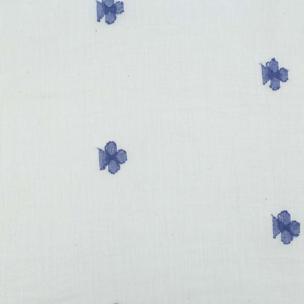 GEOMETRIC CREAM JAMDANI SILK COTTON BLEND 43 GSM FABRIC