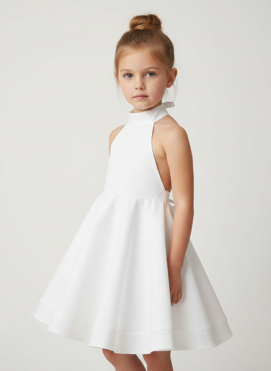 Grand Halter Neck Kids Dress