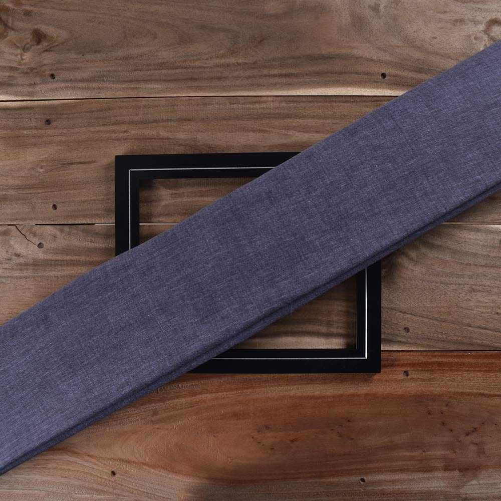 Stripe Navy Blue Pure Cotton 74 GSM Handwoven Fabric