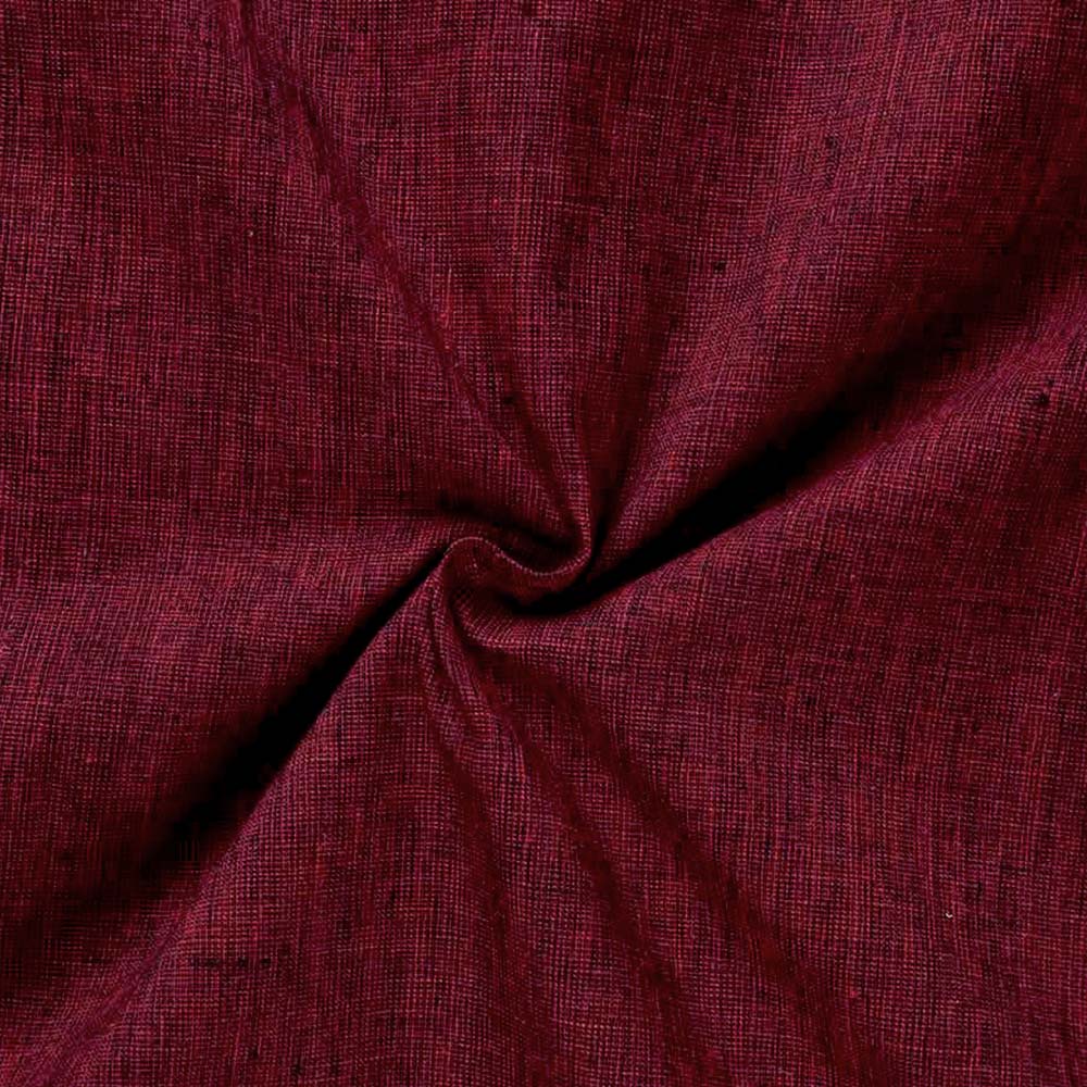 Chambray Red Pure Cotton 110 GSM Handwoven Fabric 26