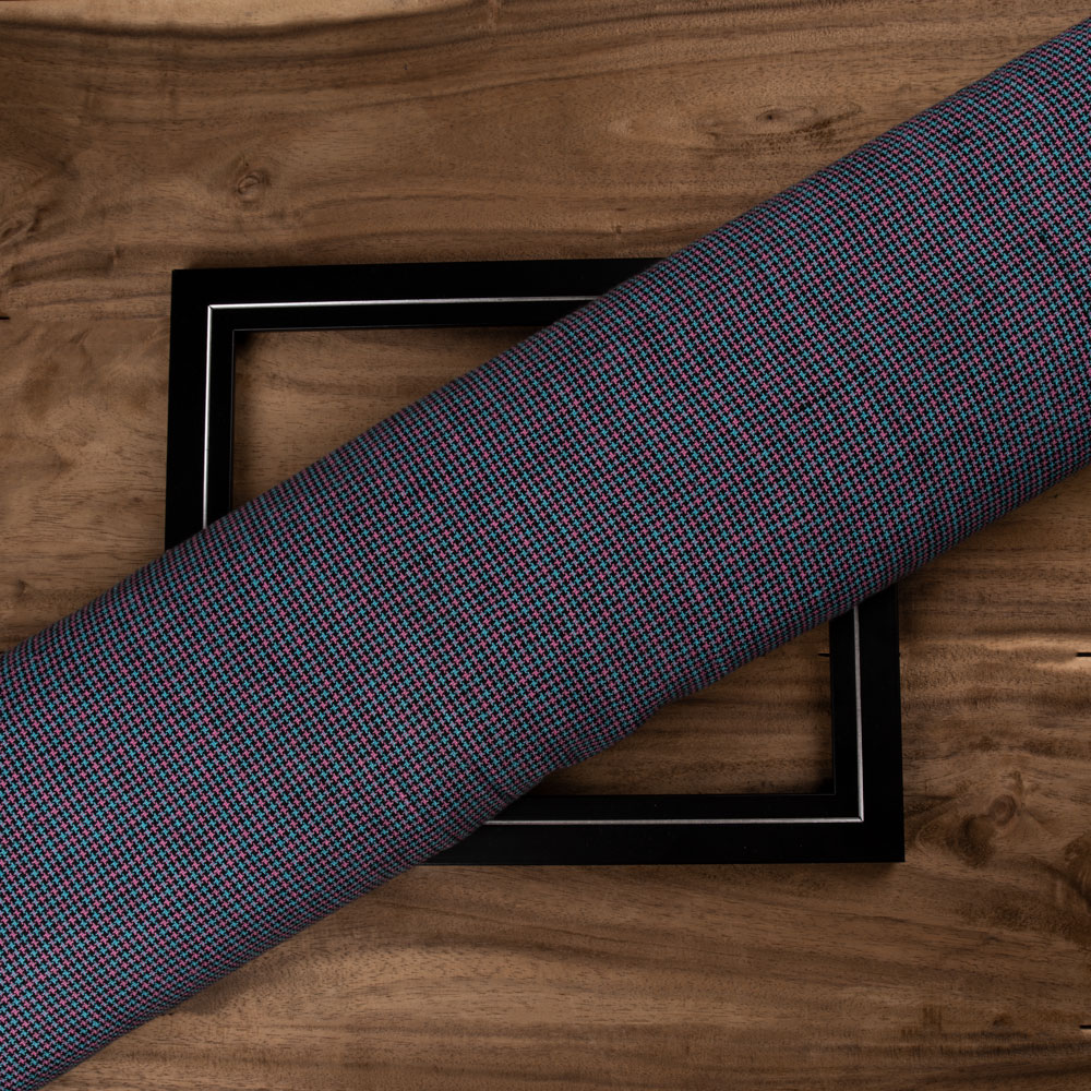 Houndstooth Check Pure Khadi 181 GSM Handspun & Handwoven Fabric