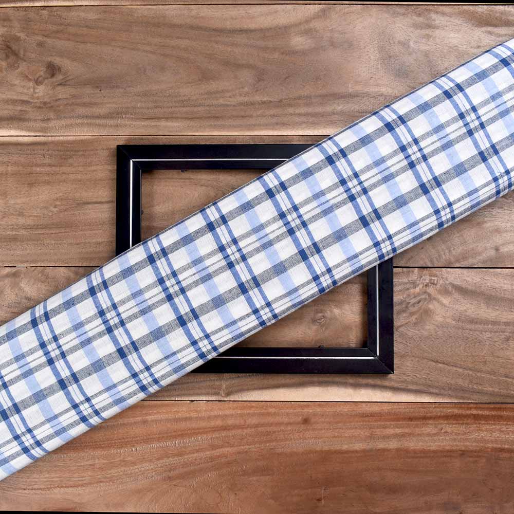Check Multicolour Pure Cotton 89 GSM Handwoven Fabric