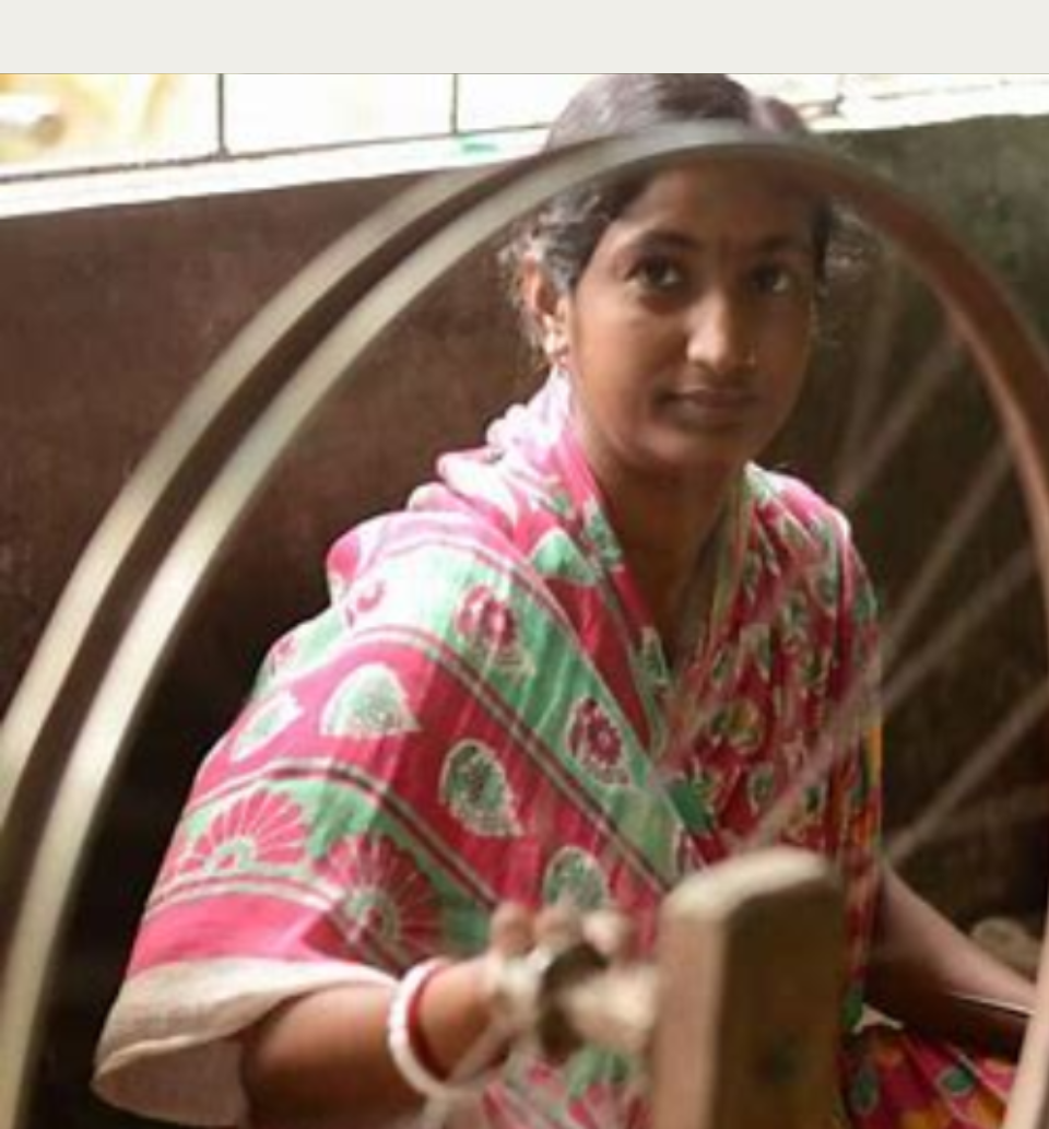 Women With a Fabric Charkha