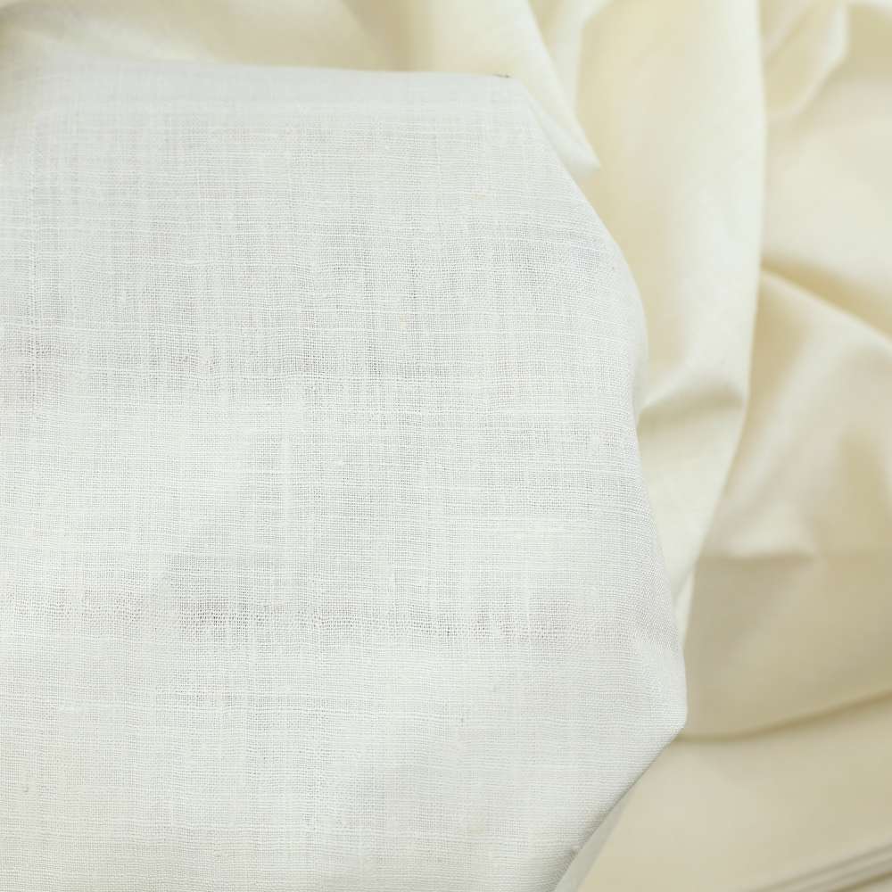 PLAIN NATURAL PURE MATKA SILK 103 GSM HANDWOVEN FABRIC