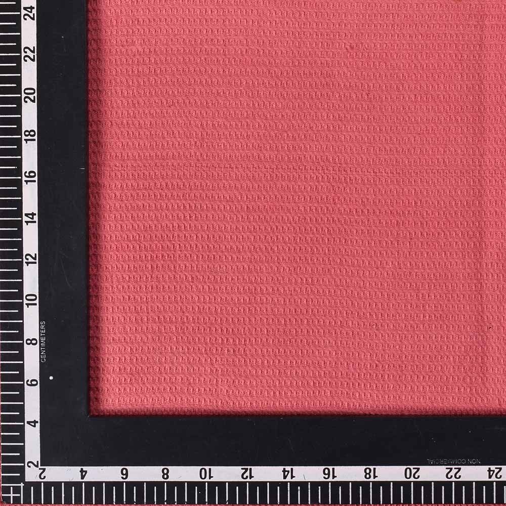 PALE PINK HONEYCOMB WEAVE PURE COTTON 122 GSM HANDWOVEN FABRIC