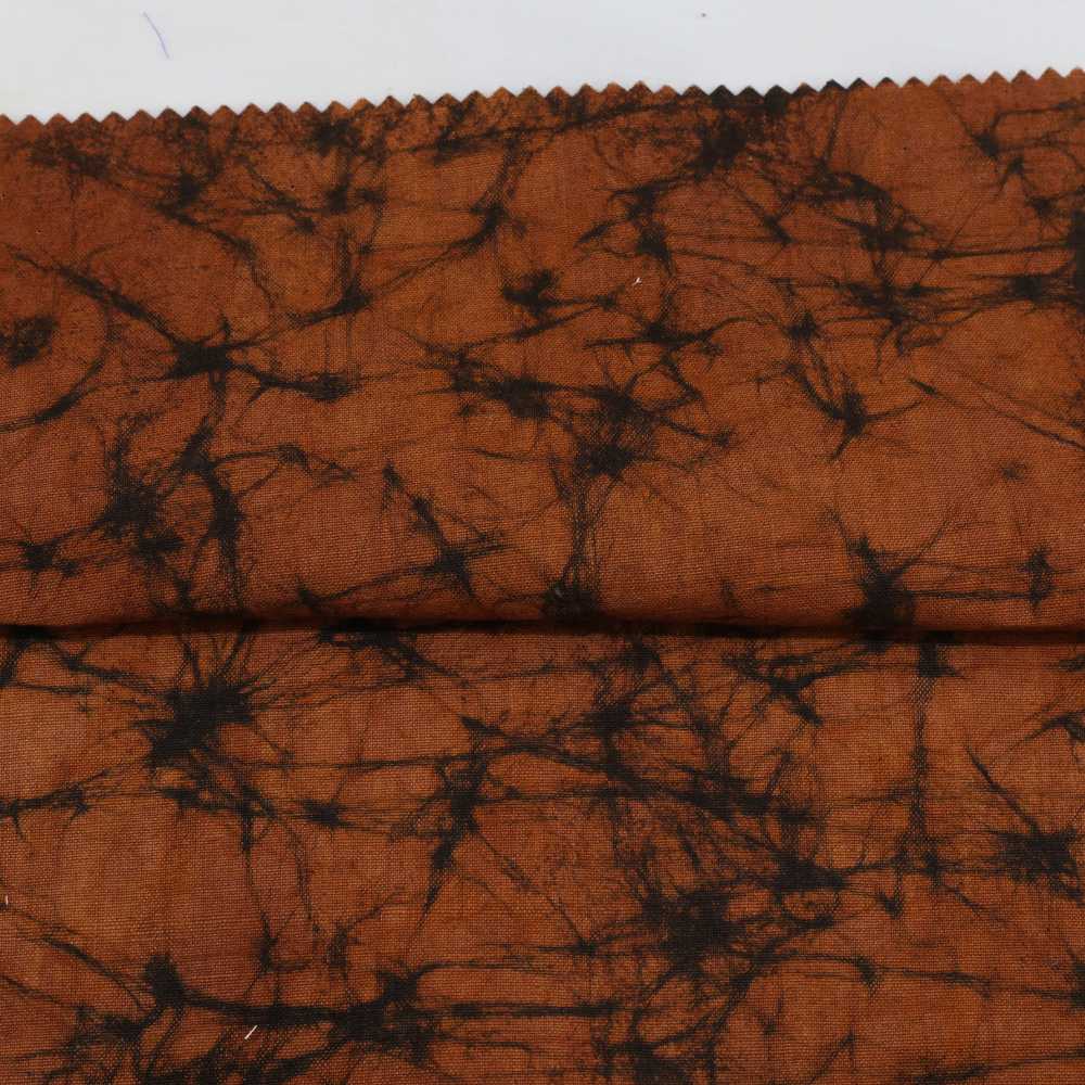 ABSTRACT BROWN BATIK printed COTTON 110 GSM FABRIC - HAND PRINTED