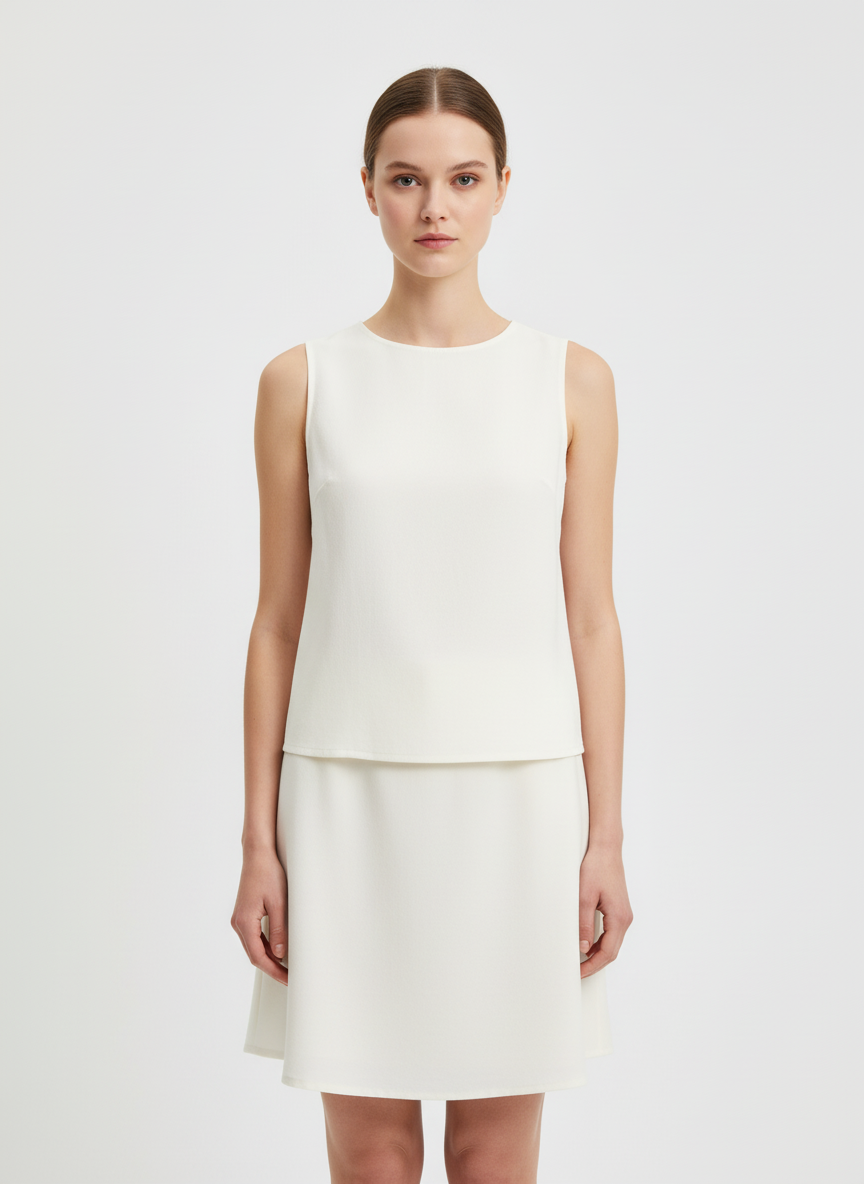 Top & Waist Closure Open Back Top