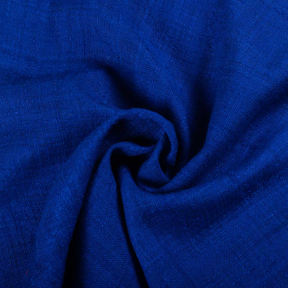 PLAIN BLUE PURE MATKA 110 GSM HANDWOVEN FABRIC 20