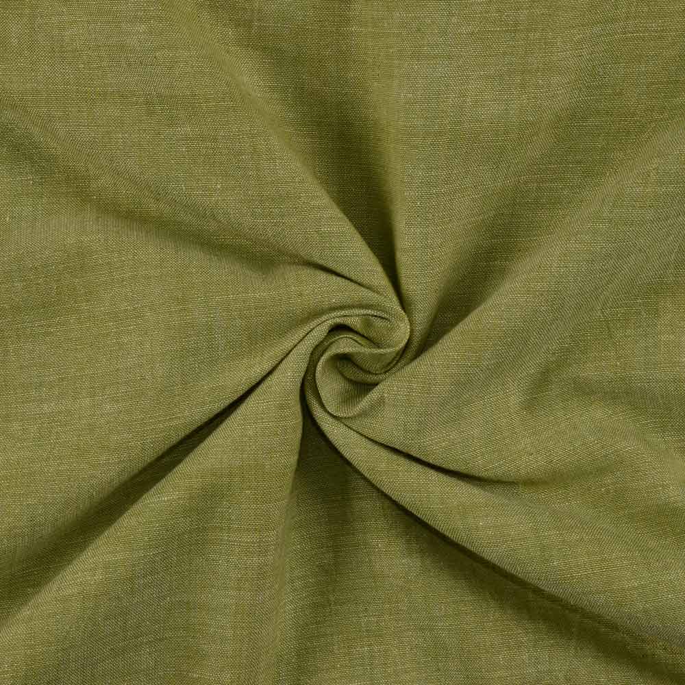 Chambray Green Khadi Cotton 115 GSM Handwoven Fabric