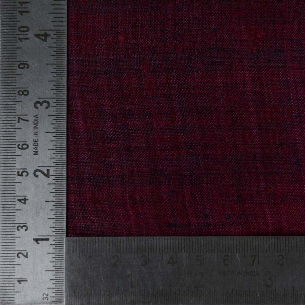 PLAIN DARK RED PURE MATKA 110 GSM HANDWOVEN FABRIC