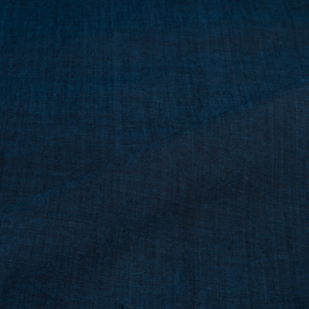 CROSS COLOUR BLUE PURE COTTON 95 GSM HANDWOVEN FABRIC SB15