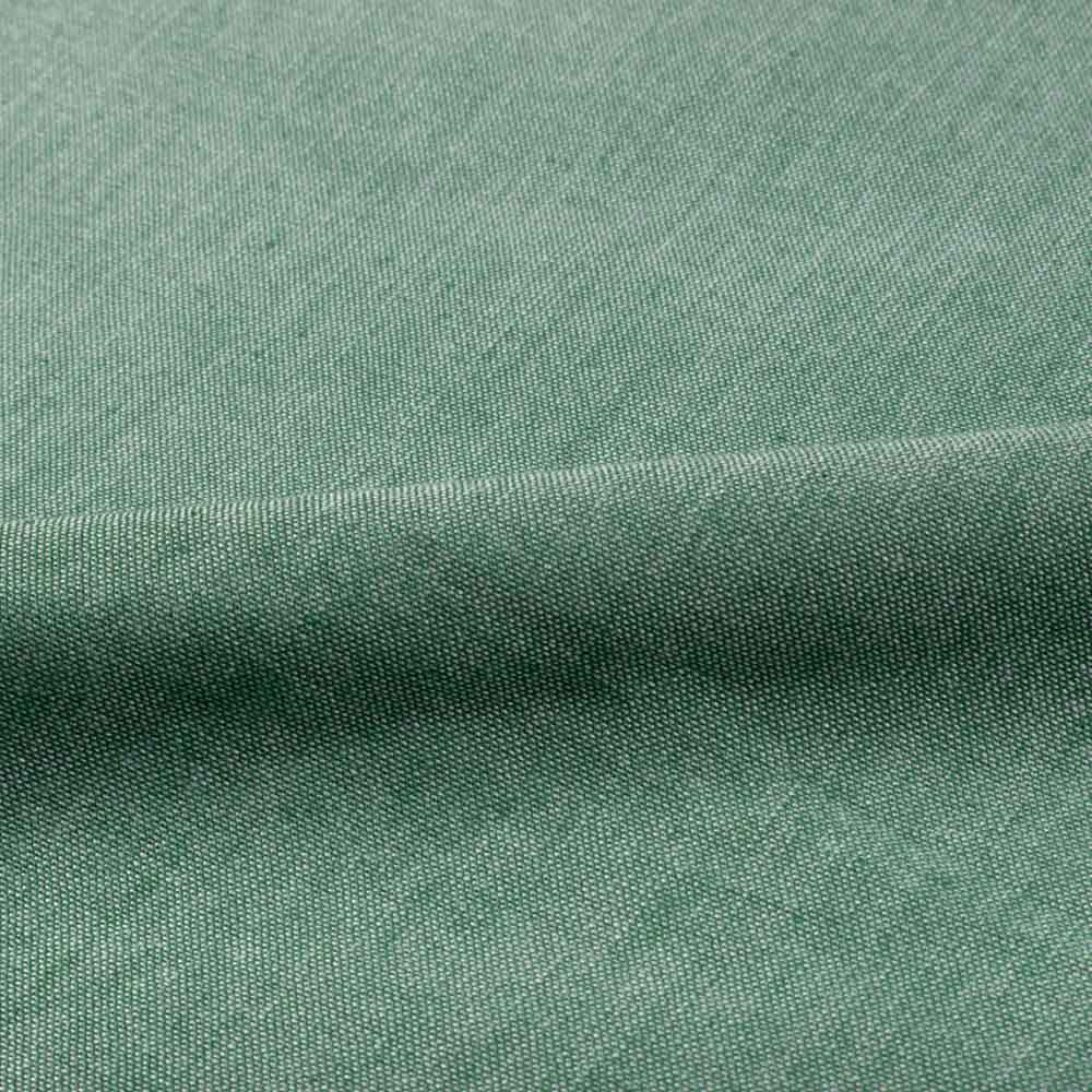 Chambray Green Cotton Bamboo 110 GSM Handwoven Fabric
