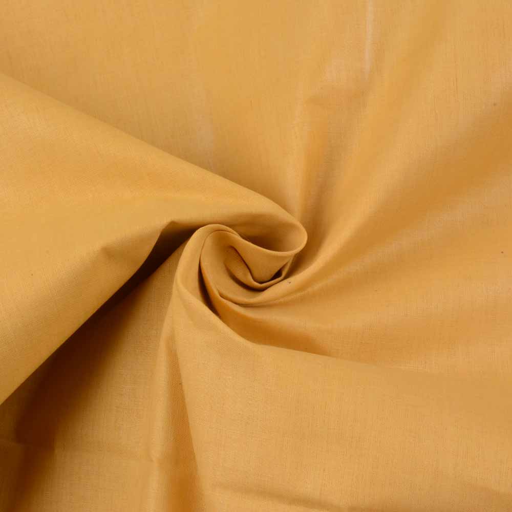 Plain Yellow Pure Cotton 63 GSM Handwoven Fabric