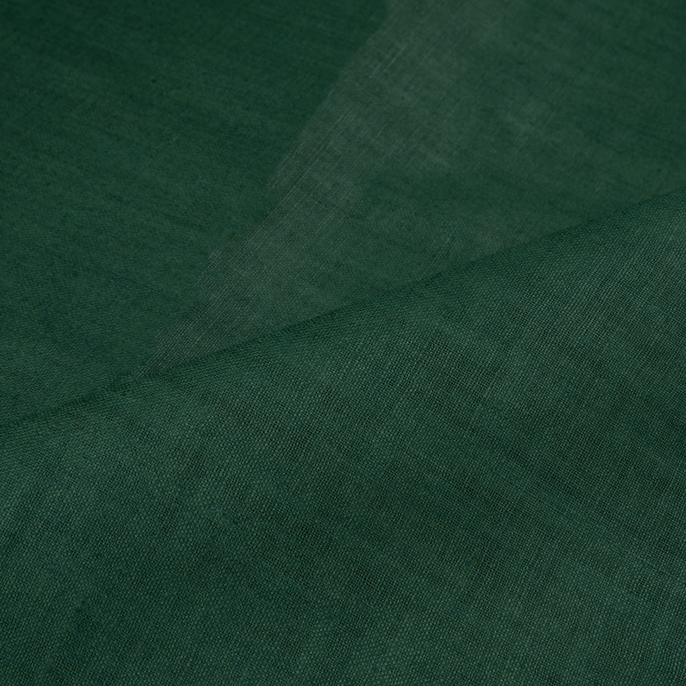 PLAIN GREEN KHADI 122 GSM FABRIC - HANDSPUN & HANDWOVEN H12