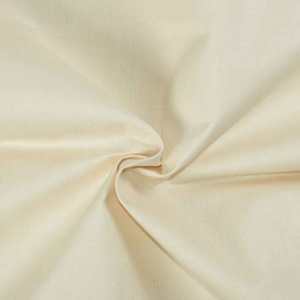 Plain Natural Pure Tussar Silk 95 GSM Handwoven Fabric