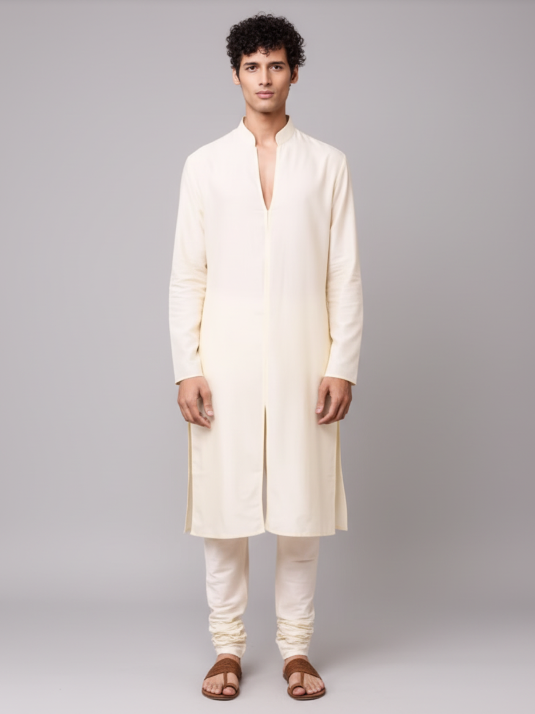 Open Collar Men's Kurta
