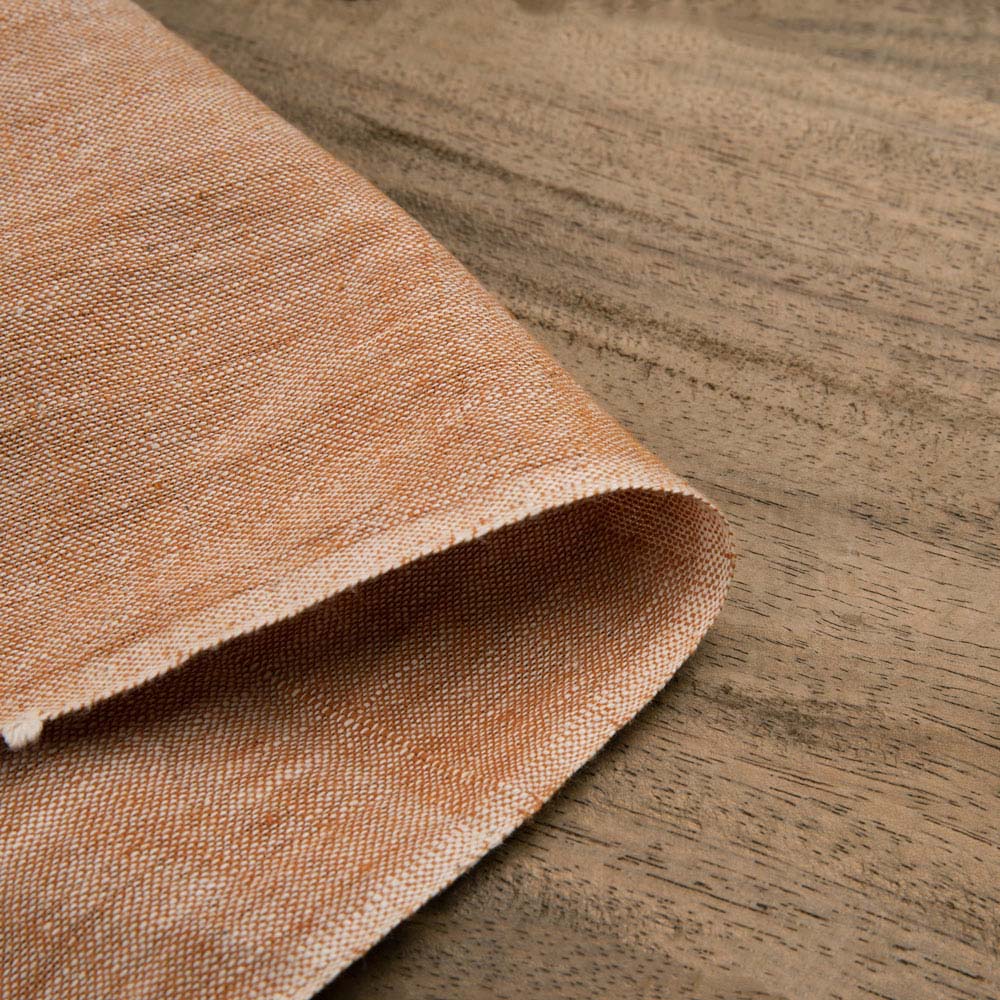 Cross Colour Brown Khadi 122 GSM Fabric - Handspun & Handwoven